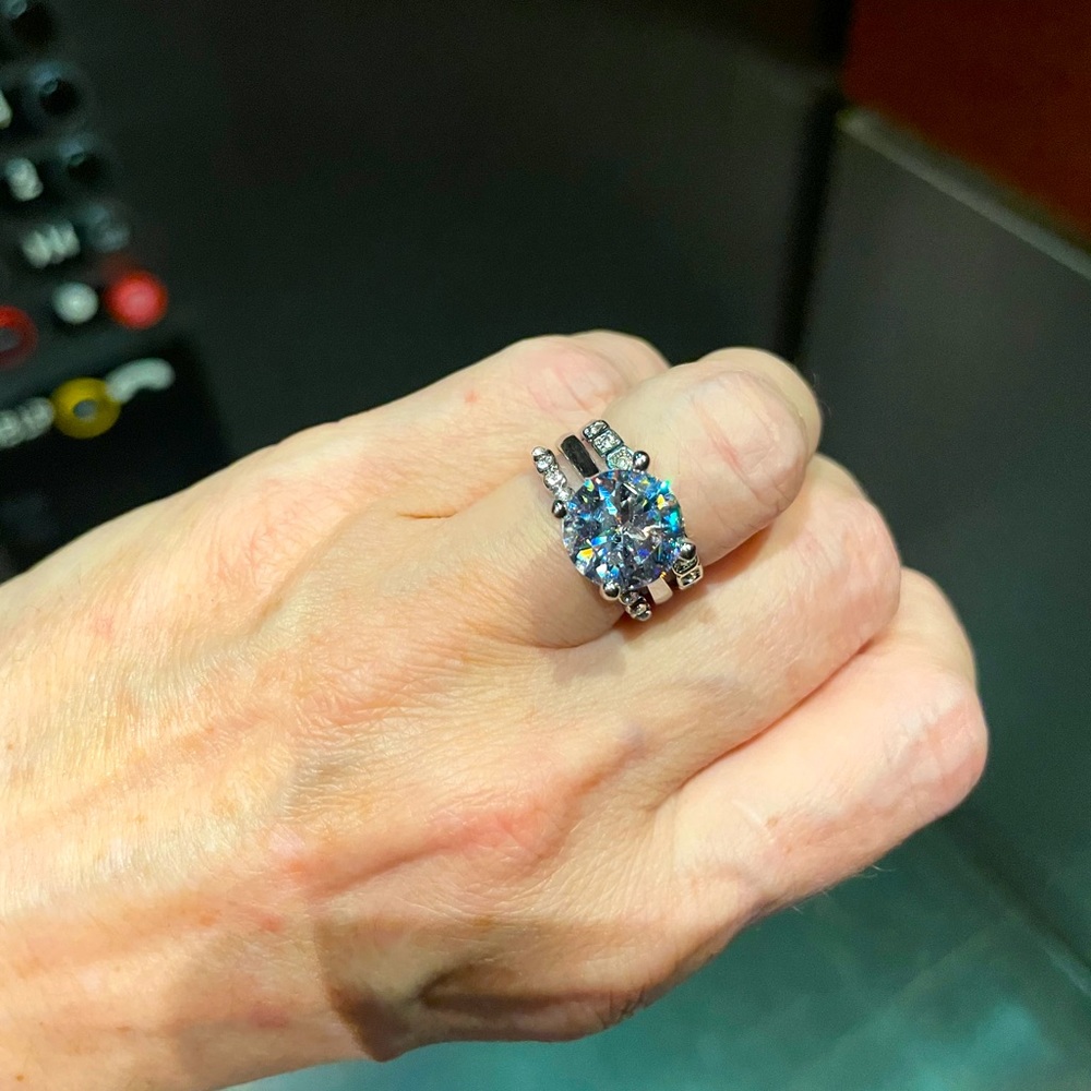 Luxury 925 Solid Silver ,Natural Gemstone Sapphire - image 1